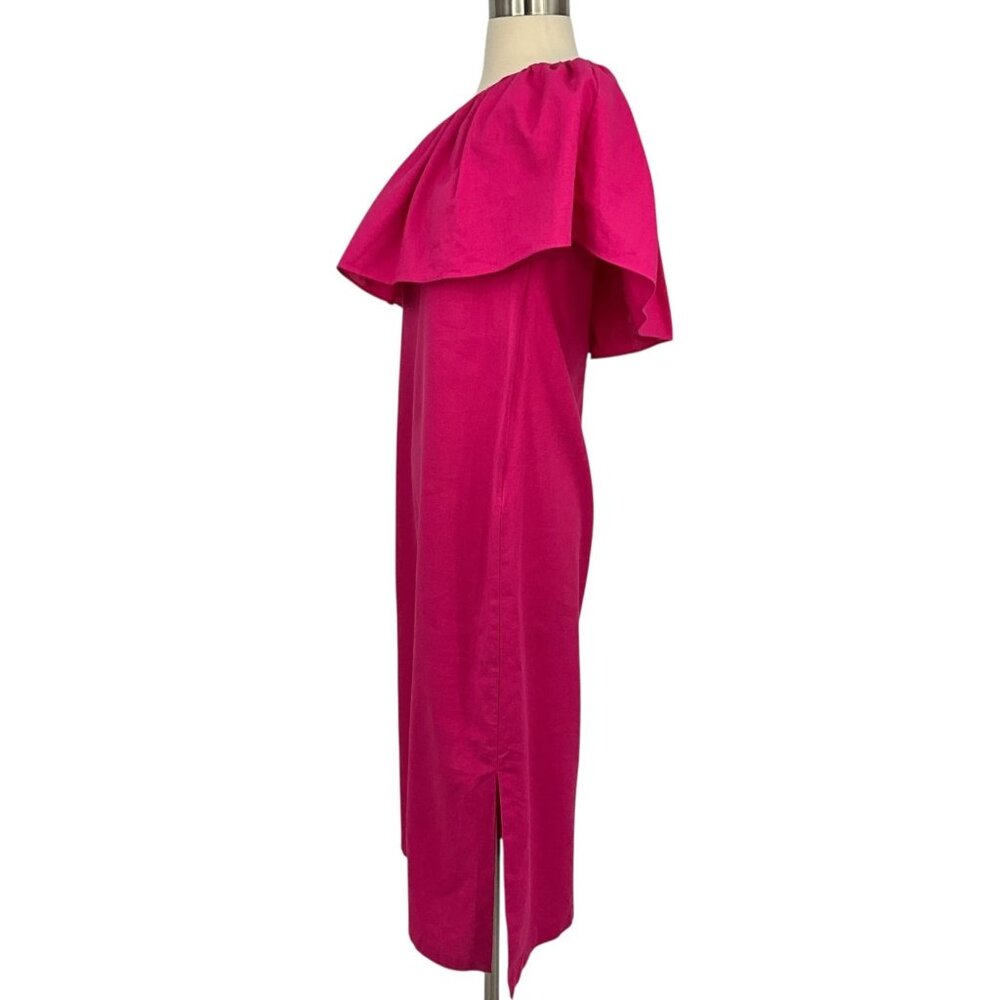 Tuckernuck Pomander Place Valencia Ruffle Shoulder Linen Blend Dress Size XS - Picture 4 of 13